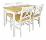Kiefer Esstisch - White PINE- Schöne Essgruppe Holz Tisch + 4 Stühlen 