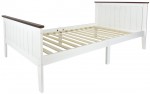 Weißes Massivholz Bett mit Rollrost - Paris Walnut - Kiefer Bett mit Lattenrost für Kinder (200/90 cm)