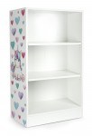 Universal Weiß Bücherregal - OSLO - Holzregal für Kinderzimmer (Einhorn)