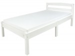 Weiß Kinderbett - CLASSIC - Einzelbett  mit Matratze 140/70 cm für Kinder