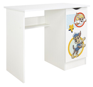 Weißer Kinderschreibtisch ROMA – UV-Druck PAW Patrol 06 – Multifunktional für Lernen, Spielen & Computer    