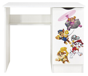 Weißer Kinderschreibtisch ROMA – UV-Druck PAW Patrol 11 – Multifunktional für Lernen, Spielen & Computer 