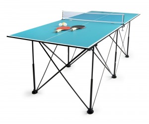 Metall Tischtennis Klappbare - Compact Table Tennis - Blau Tischtennis tragbar mit Zubehör