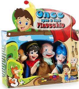Bunte Puppen zum Spielen im Theater - Pinocchio  - Handpuppen für Kinder 
