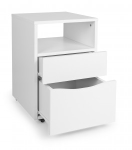 Behälter mit zwei Schubladen - Schrank auf Rädern 
