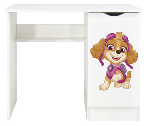 Weißer Kinderschreibtisch ROMA – UV-Druck PAW Patrol 14 – Multifunktional für Lernen, Spielen & Computer    