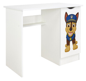 Weißer Kinderschreibtisch ROMA – UV-Druck PAW Patrol 03 – Multifunktional für Lernen, Spielen & Computer 